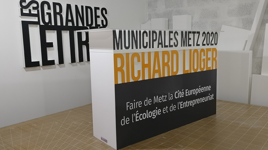 banque pour stand en polystyrène municipal