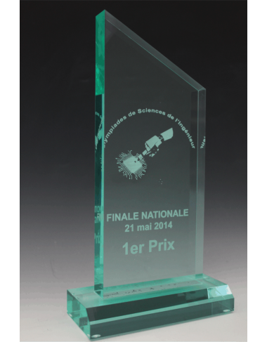 trophèe plexi vert