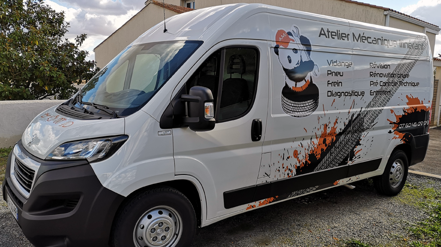 covering voiture de l'Atelier Mécanique Itinérant à Vérines